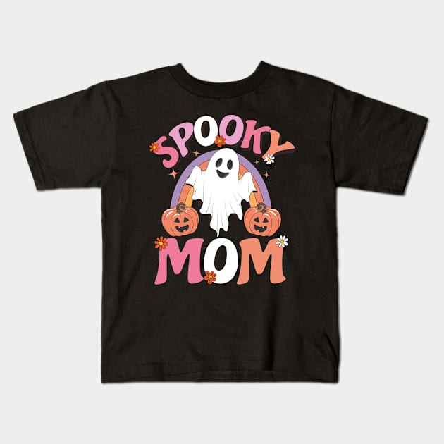 Spooky mom funny Halloween family matching mother gift Kids T-Shirt by AbstractA